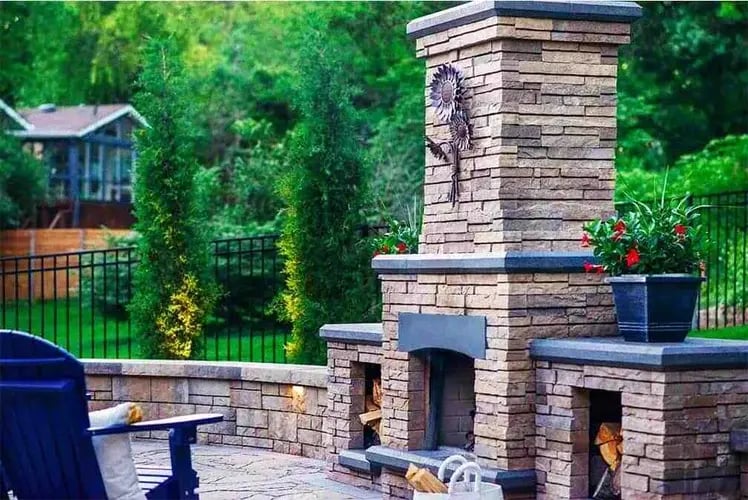 Fireplace on Patio
