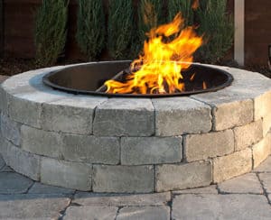 Unilock Sunset Fire Pit Kit - ROUND - Pine Landscape | Accomplished ...